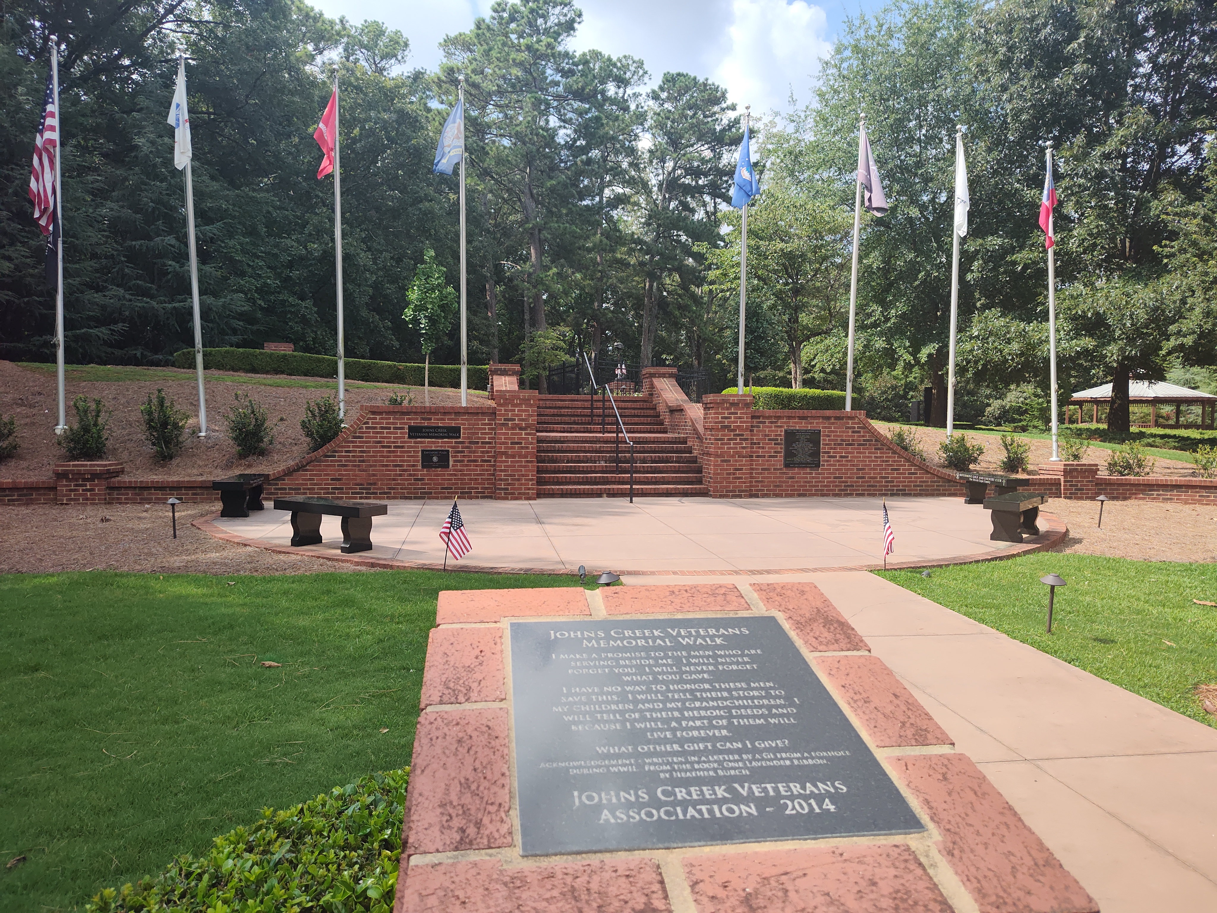 Johns Creek Veterans Memorial Entrance